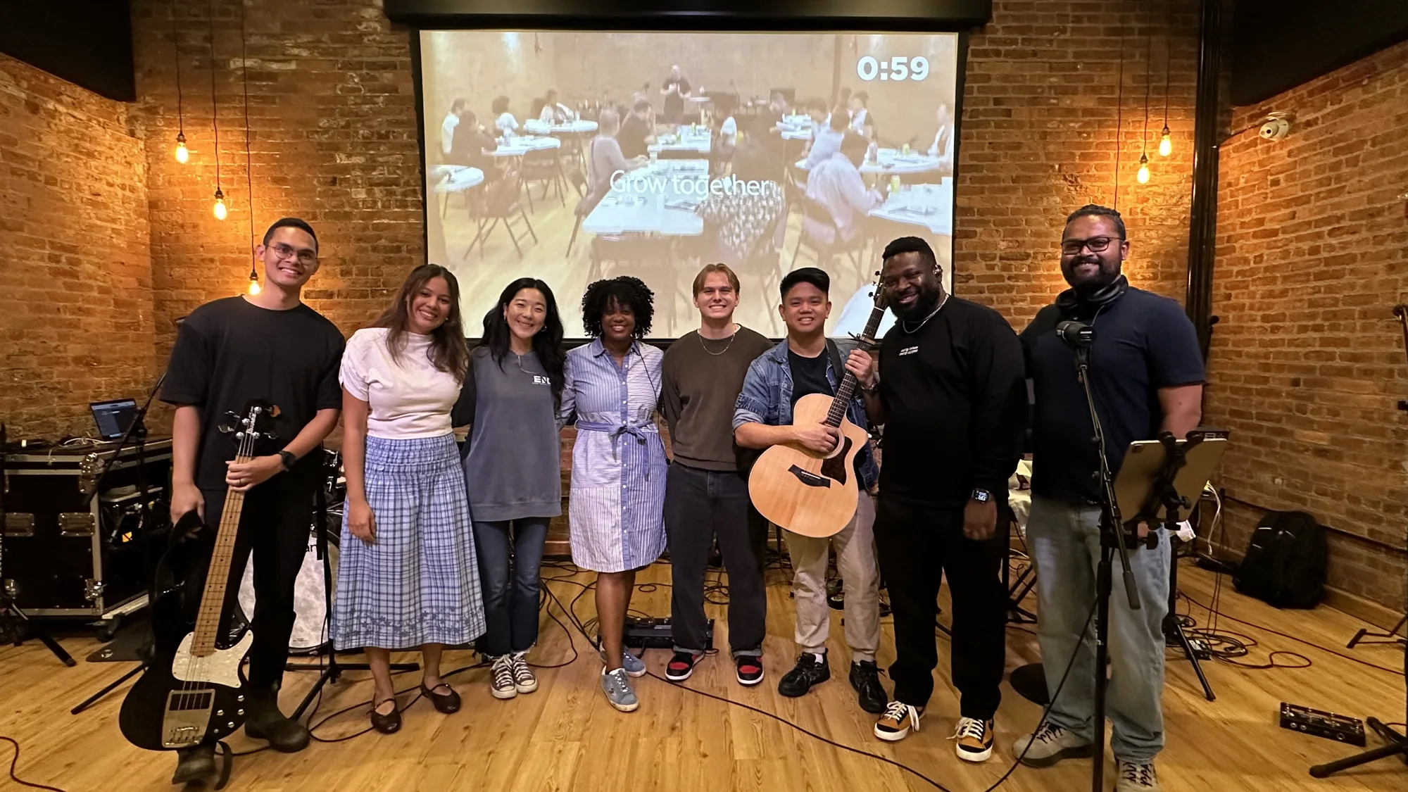 414 Worship musicians together with their instruments